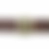 R-5 perles passant tube gravé de point 14,5mm en métal doré pâle 