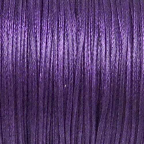 Cordon polyester enduit 1,1mm souple imitation cuir violet brillant