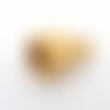 Embout conique gravé pour cordon 6,3mm en métal doré brillant 