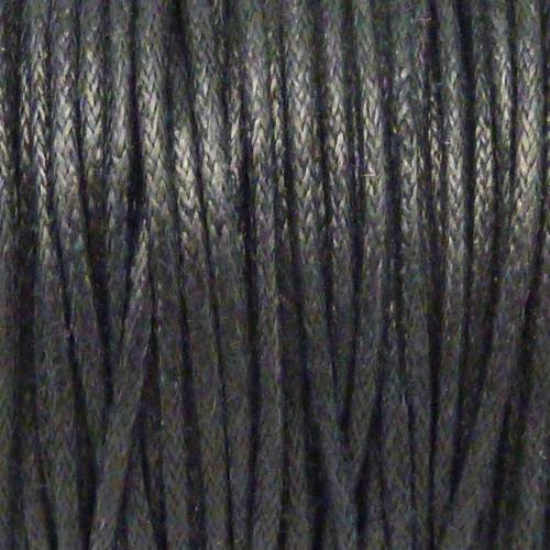 5m de fil coton ciré 1,5mm de couleur noir