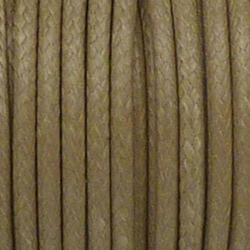4m cordon polyester enduit 2mm souple imitation cuir beige, marron 