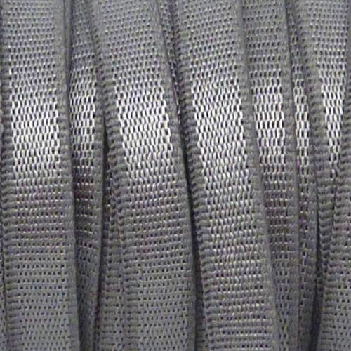 25cm fil élastique plat largeur 5mm brillant satiné gris argenté 