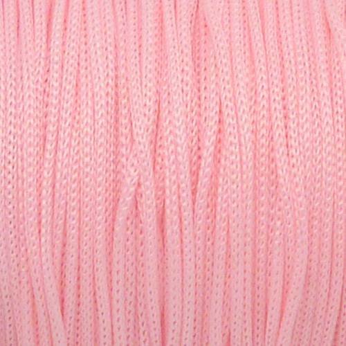 3m fil polyester, nylon tressé 0,7mm rose pâle brillant, satiné