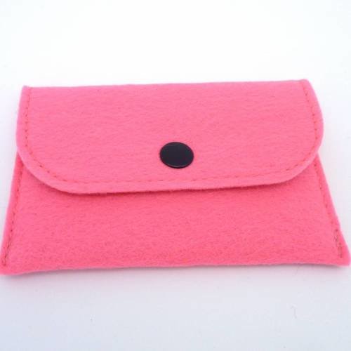 Pochette rectangulaire à customiser rose en laine feutrée