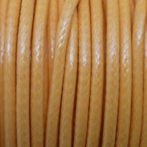 5m cordon polyester enduit 1,7mm souple imitation cuir de couleur orange