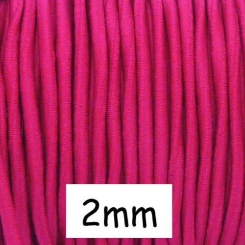 4m de fil élastique 2mm rose vif