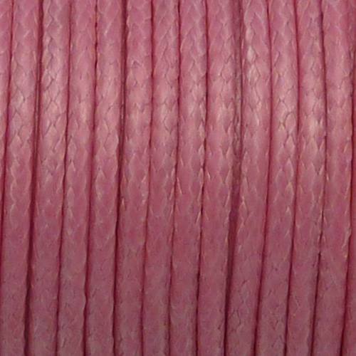 3,9m cordon polyester enduit souple imitation cuir rose brillant 2,3mm 