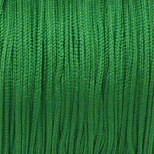 5m fil, cordon nylon tressé plat vert 1mm brillant, satiné