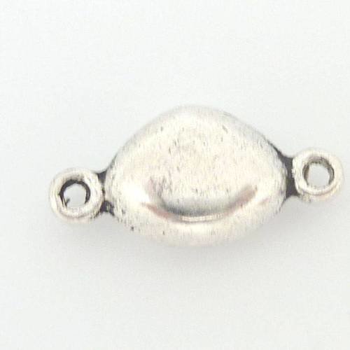 Connecteur, breloque, perle triangle en métal argenté 17,2mm 