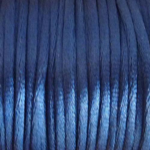 5m cordon queue de rat 2mm, ficelle chinoise bleu marine 2mm 