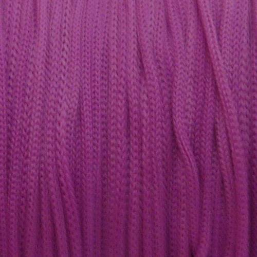 5m fil, cordon polyester, nylon tressé 0,8mm de couleur rose lilas