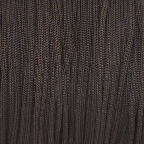 10m fil, cordon polyester, nylon tressé 0,8mm de couleur marron foncé