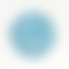 Cabochon rond en verre, porcelaine vintage motif marbré bleu - 42.3mm