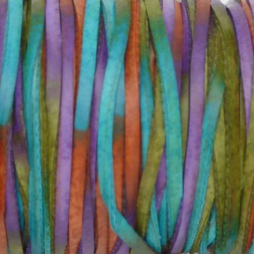 50cm cordon plat lanière cuir synthétique multicolore largeur 1,75mm