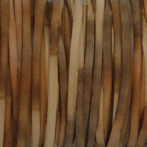 50cm cordon plat cuir synthétique dégradé de marron largeur 1,75mm 