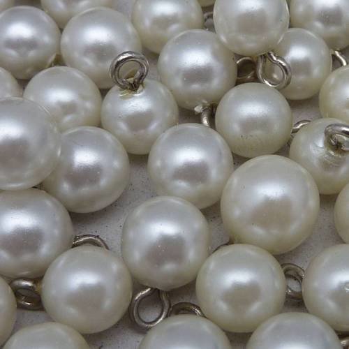 R-4 pendentifs, breloques boule 8,7mm imitation perle de culture