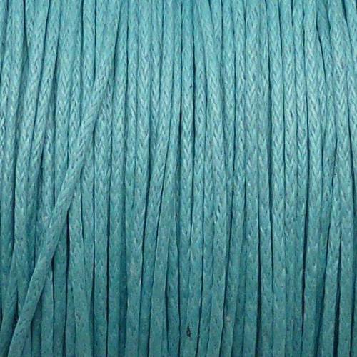 R-10m de fil coton ciré 1mm bleu ciel