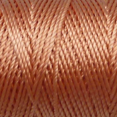 20 m fil, cordon nylon orange pêche brillant 0,8mm