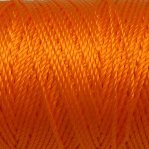 20 m fil, cordon nylon orange vif fluo brillant 0,8mm