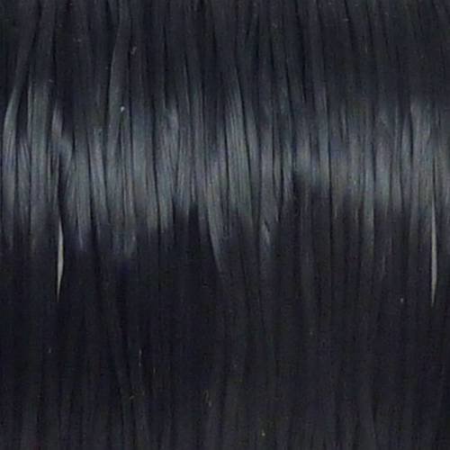 2m de fil nylon élastique noir 0,5mm 