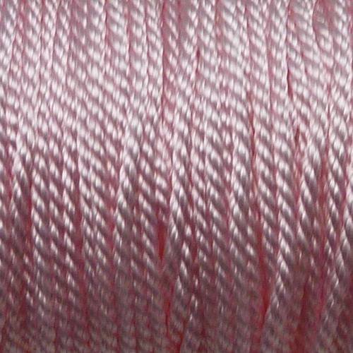 R-fil polyester mouliné 3 fils de couleur rose pâle brillant 0,9 mm 