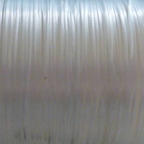 1m fil nylon élastique de couleur blanc transparent 0,5mm 