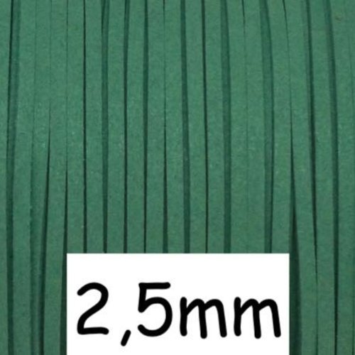 2m daim synthétique, suédine vert amande 2,5mm