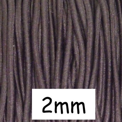 4m de fil élastique 2mm de couleur marron