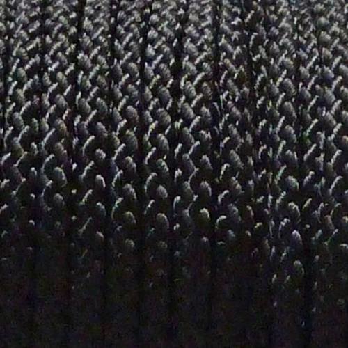 1m cordon polyester 2mm de couleur noir brillant 2mm 