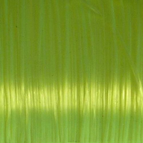 2m de fil nylon élastique jaune fluo transparent 0,5mm 