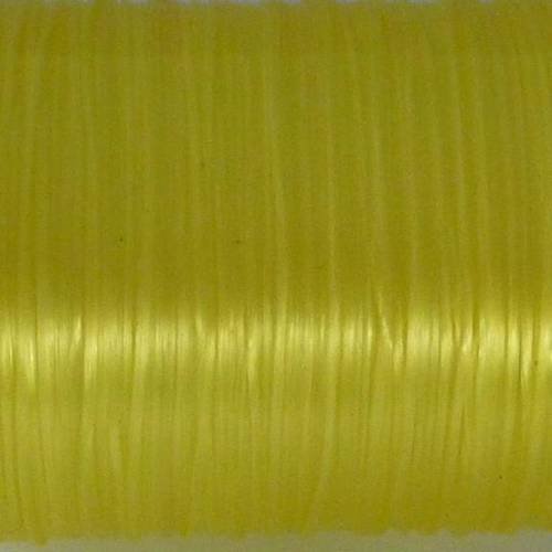 2m de fil nylon élastique jaune transparent 0,5mm 