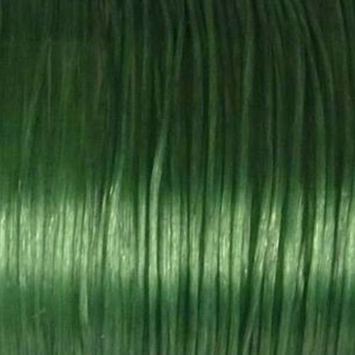 2m de fil nylon élastique vert bouteille transparent 0,5mm