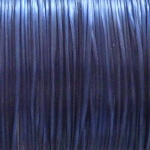 2m de fil nylon élastique bleu gris marine transparent 0,5mm 