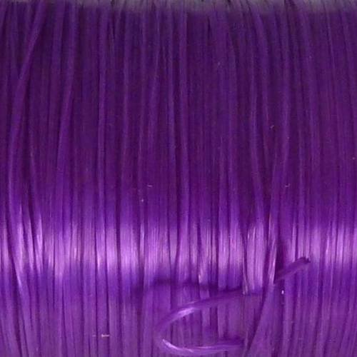 2m de fil nylon élastique violet transparent 0,5mm 