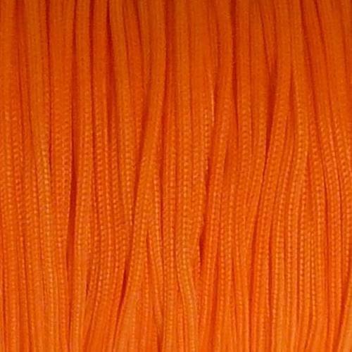 5m cordon polyester orange fluo 0,8mm - shamballa 