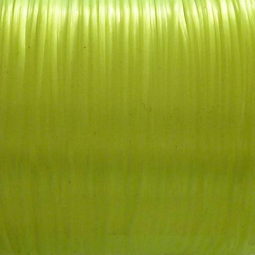 Fil nylon élastique de couleur jaune fluo transparent 0,5mm
