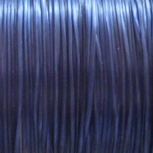 Fil nylon élastique de couleur bleu gris marine transparent 0,5mm