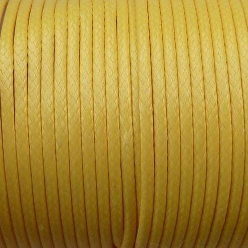 4 m de fil coton ciré 1,5mm jaune poussin 