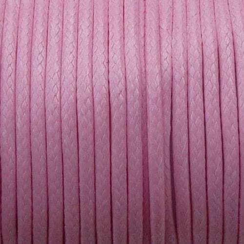 R-4 m de fil coton ciré rose pâle layette 1,5mm 
