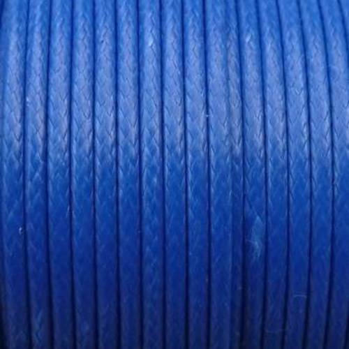 4m de fil coton ciré bleu électrique 1,5mm