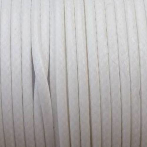 4 m de fil coton ciré blanc 1,5mm