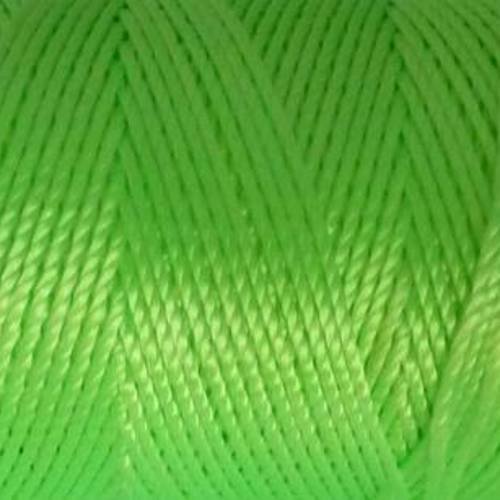 3,50m fil, cordon nylon vert fluo brillant 0,8mm