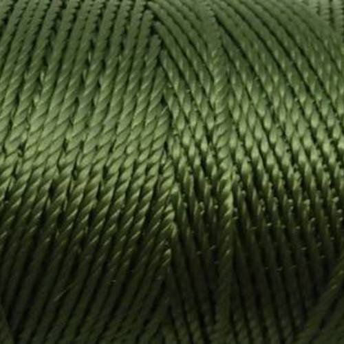 3,50 m de fil, cordon nylon vert kaki brillant 0,8mm
