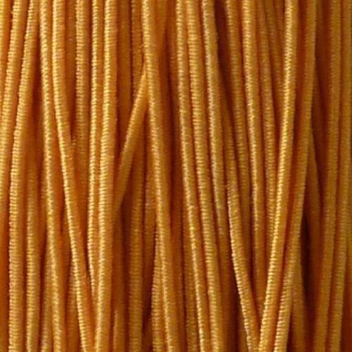 3,50m de fil élastique 1mm de couleur moutarde, orange 1mm 