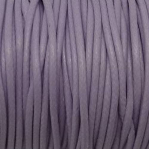 Fil coton ciré souple de couleur parme 1,6mm