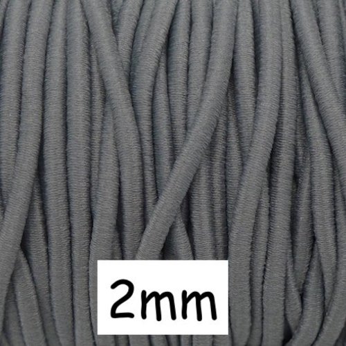 4m fil élastique gris 2mm