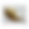 Cabochon, estampe vague vintage années 60-70 en laiton doré