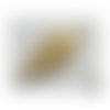 Estampe feuille filigrane vintage années 60-70 en laiton doré