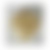 Pendentif coeur filigrane vintage 50's en laiton doré