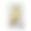 Estampe filigrane, pendentif fleur larme  vintage 50's en laiton doré